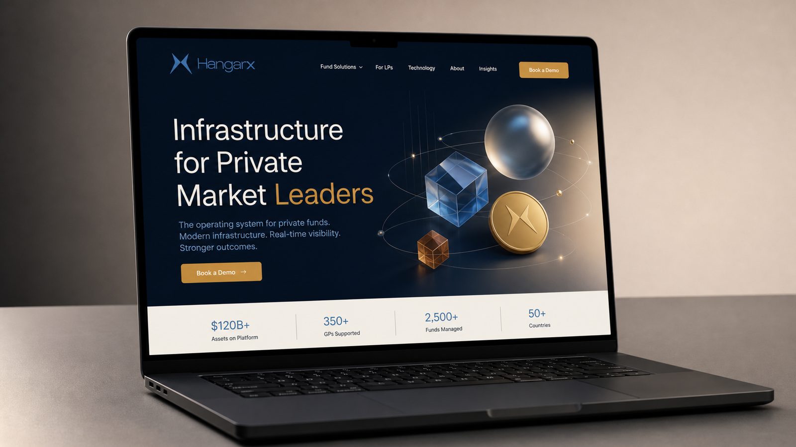 HangarX. Website hero